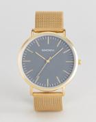 Sekonda Gold Mesh Watch With Gray Dial Exclusive To Asos - Gold