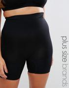 Yours Clothing High Waist Firm Control Seamfree Shaping Shorts - Black