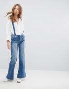 Hollister Wide Leg Overalls - Blue