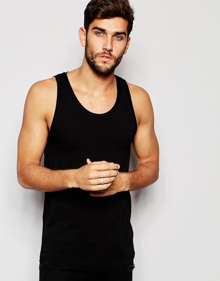 Asos Extreme Muscle Tank In Black - Black