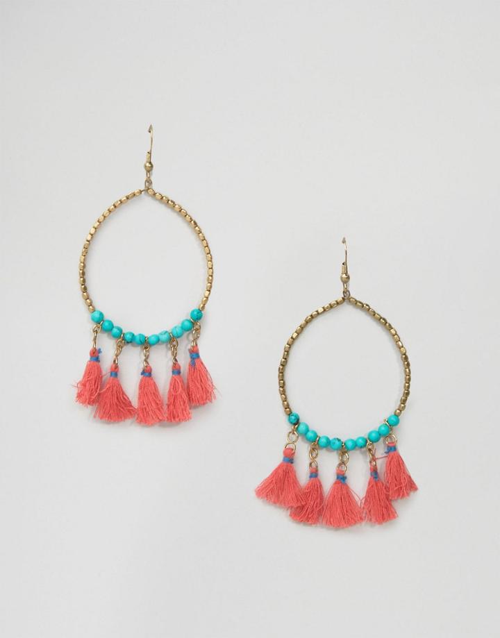 Pieces Bunia Tassel Earrings - Multi