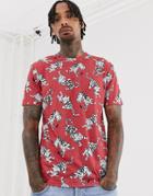 Bolongaro Trevor Tiger Print T-shirt-red