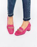Asos Symbolic Heeled Loafers - Pink