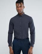 New Look Shirt With Pin Dot Print In Regular Fit - Navy