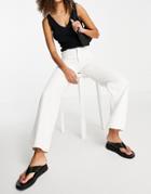 Dr Denim Echo Super High Rise Straight Leg Jean In Ecru-blues
