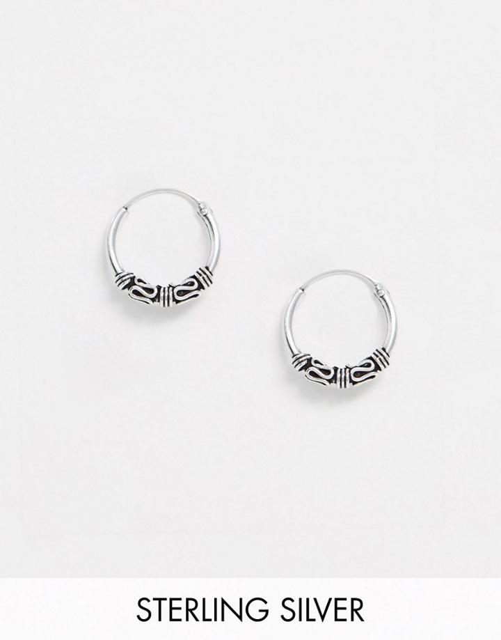 Kingsley Ryan 14mm Wire Wrap Hoop Earrings In Sterling Silver