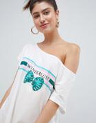 Asos Design 'wanderlust' Slouchy Jersey Beach Tee - Multi