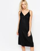 Weekday Dress With Back Detail - Black Solid