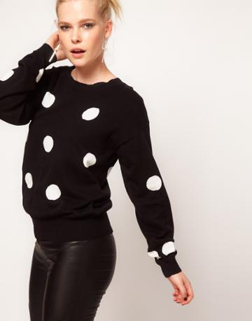 Minkpink 'pierrot' Polka Dot Sweater