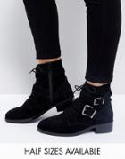 Asos Action Suede Ankle Boots - Black