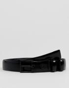 Noose & Monkey Leather Belt With Double Loop - Black