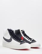 Nike Blazer Mid '77 Emb Sneakers In Sail/black-white