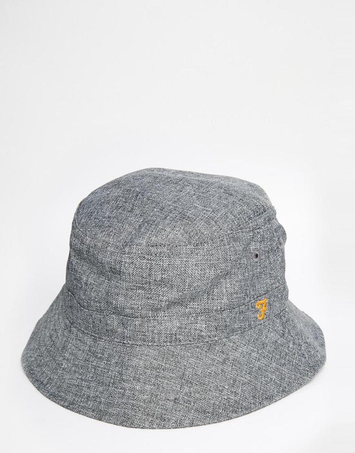Farah Grafton Marl Bucket Hat - Gray
