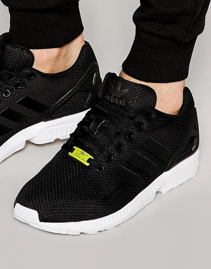 Adidas Originals Zx Flux Sneakers In Black M19840