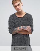 Reclaimed Vintage Inspired T-shirt In Plisse - Black