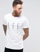 Lee Logo Print T-shirt White - White