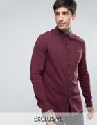 Farah Pique Jersey Shirt Exclusive In Red - Red