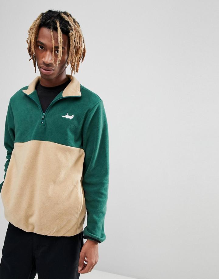 Ripndip Castanza 1/4 Zip Up Sweat In Green - Green