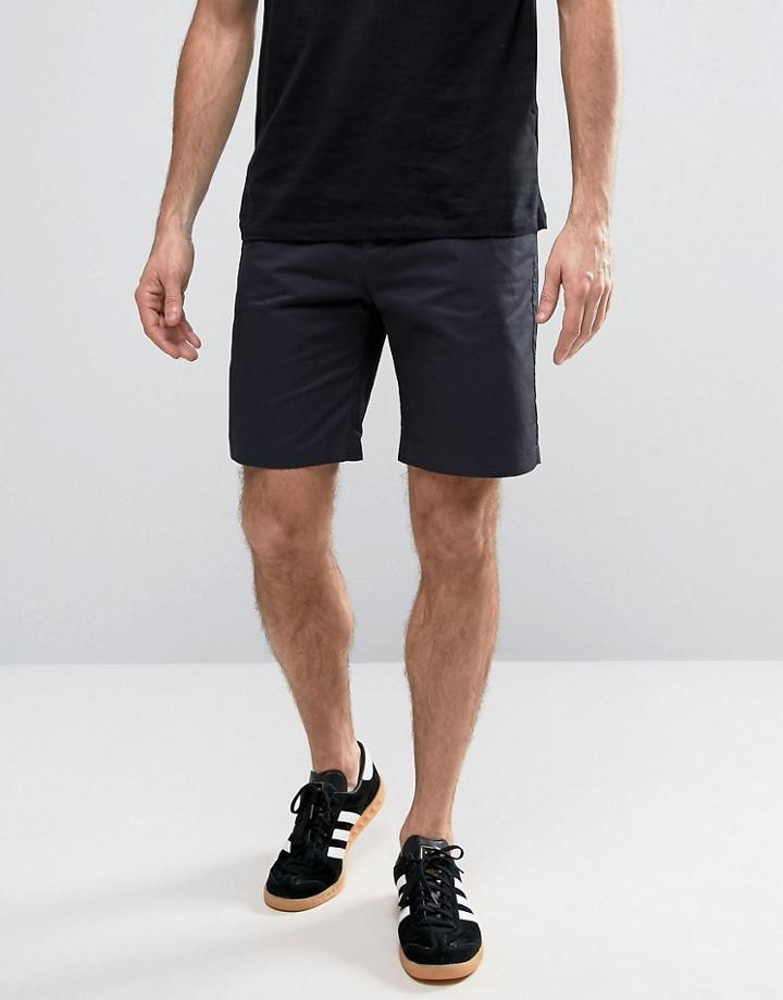 Penfield Yale Solid Chino Shorts Straight Tricolour Waist In Navy - Navy