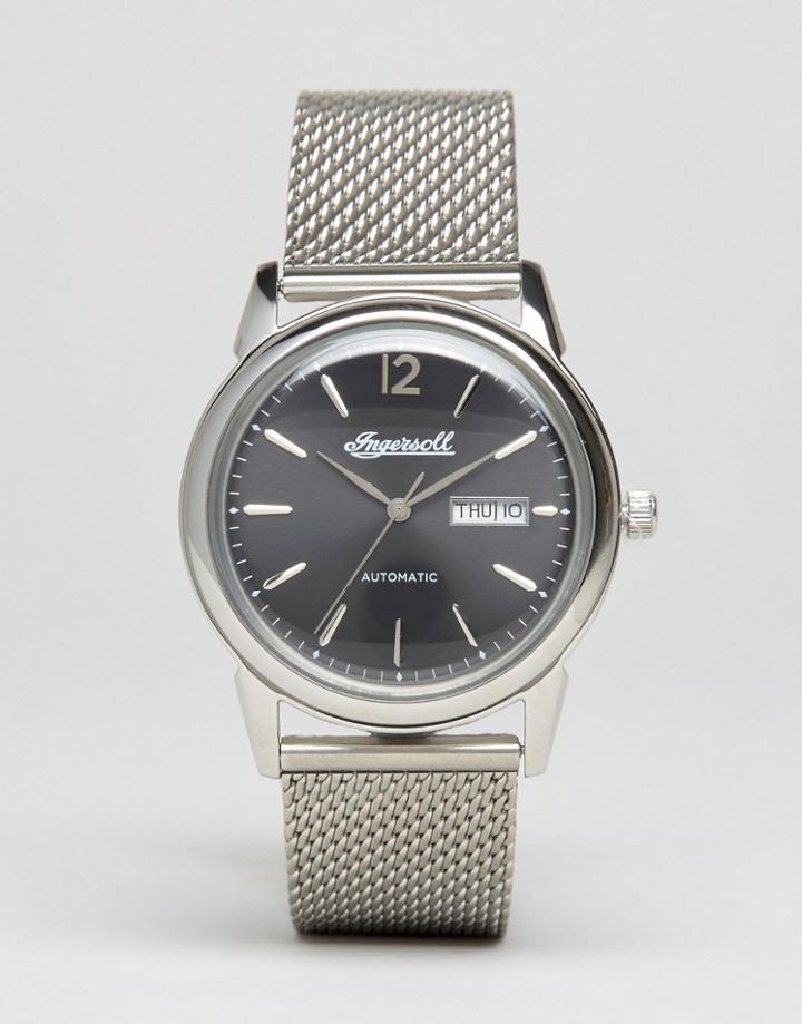 Ingersoll New Haven Automatic Mesh Watch In Silver - Silver