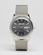 Ingersoll New Haven Automatic Mesh Watch In Silver - Silver