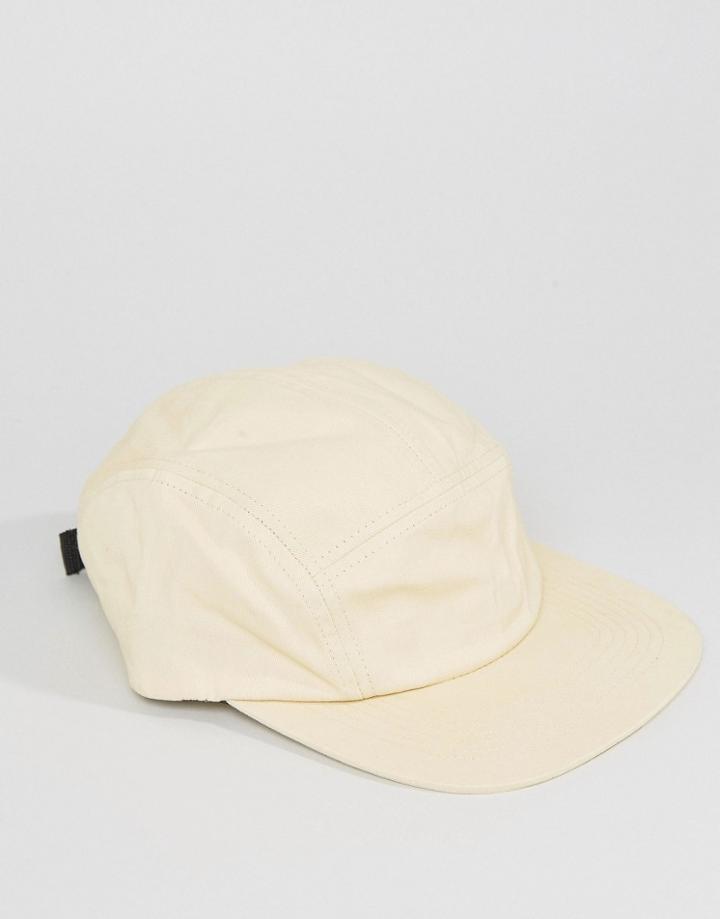 Asos 5 Panel Cap In Yellow - Yellow