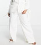 Extro & Vert Plus Wide Leg Pants With Buckle Side In Off White - Part Of A Set