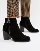 Asos Design Explorer Suede Ankles Boots-black