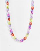 Madein Resin Chunky Muli Color Chain Necklace-multi