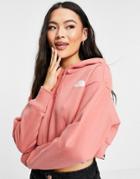 The North Face Trend Cropped Hoodie In Pink