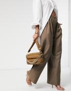 Asos Design Ultimate Slouch Dad Pant In Taupe-brown