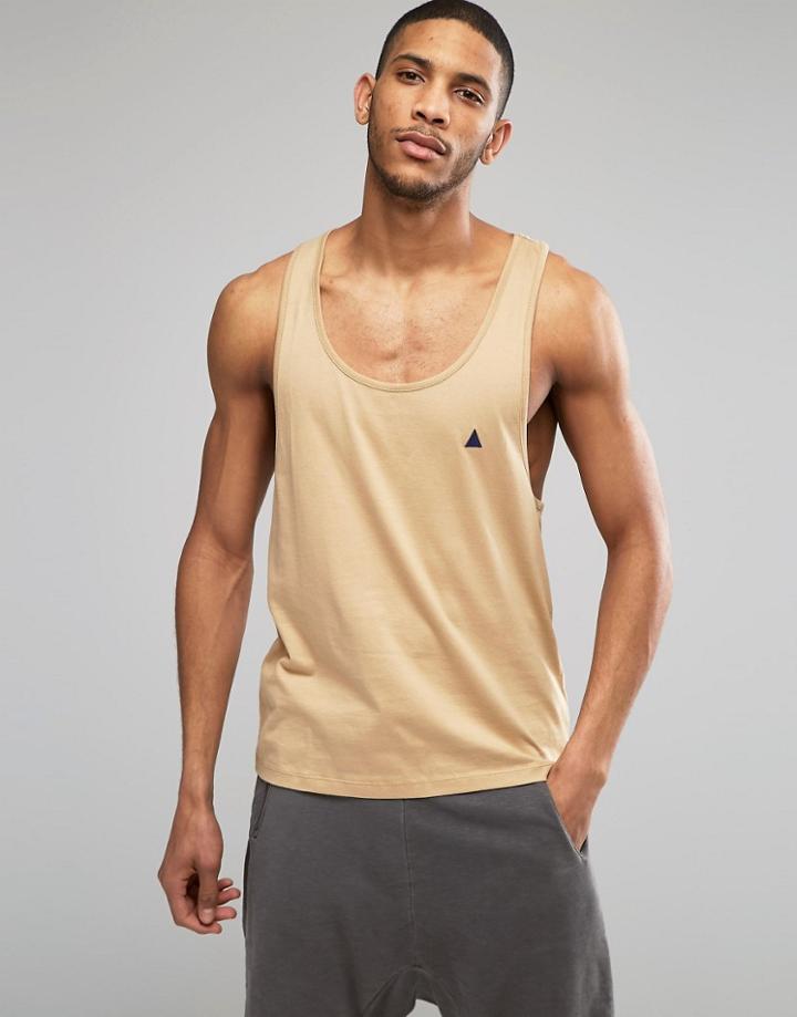 Asos Logo Tank With Extreme Racer Back In Yellow - Yellow