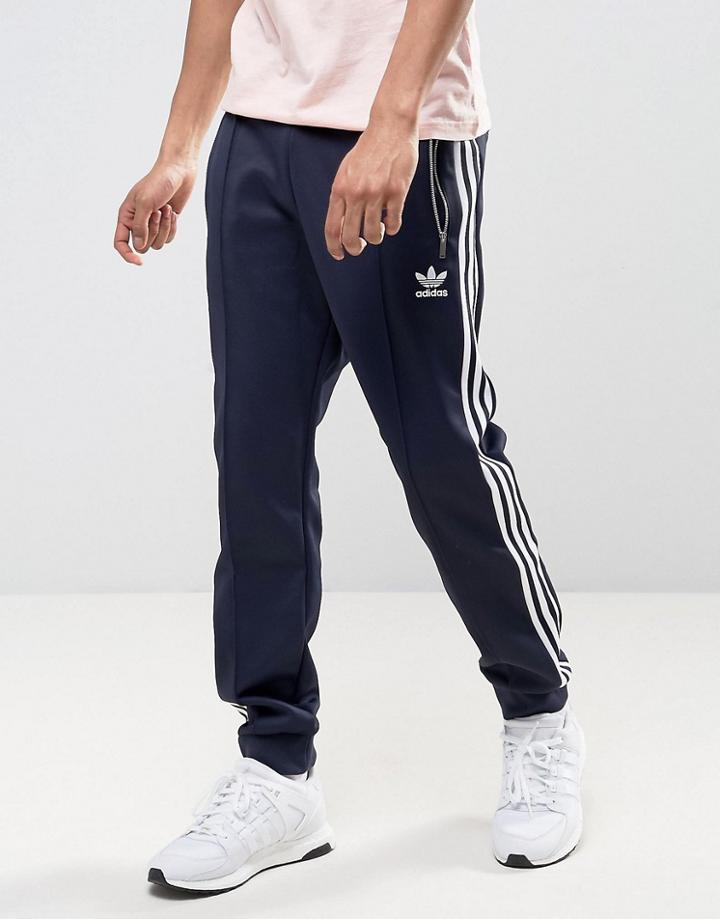 Adidas Originals London Pack Cuffed Joggers In Blue Bk7877 - Blue