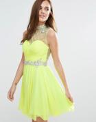 Forever Unique Mini Skater Dress - Green