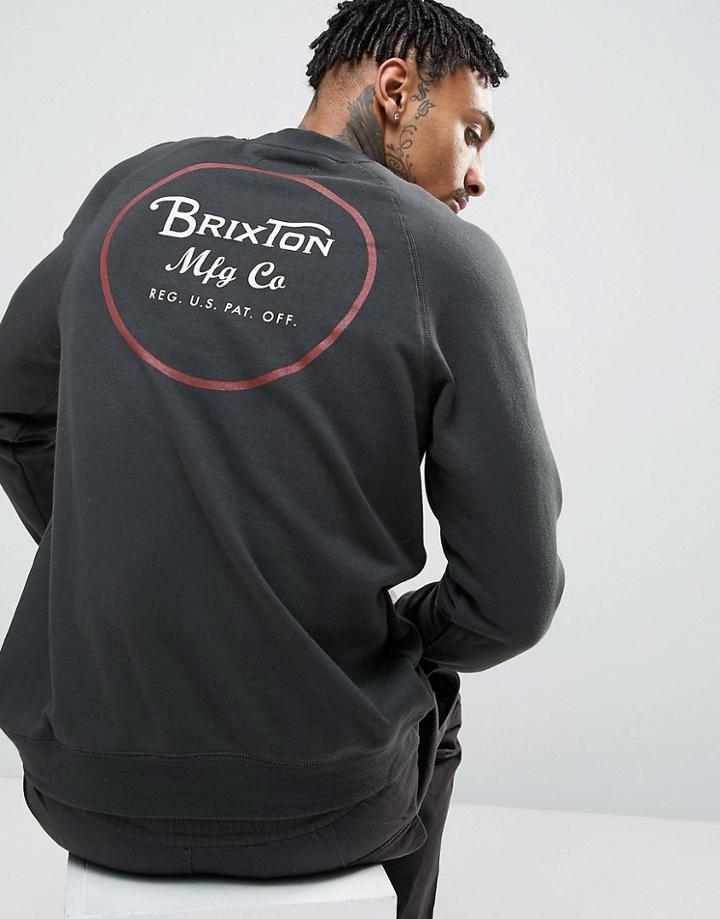 Brixton Sweatshirt With Back Print - Black