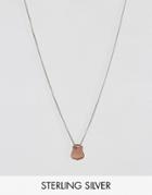 Asos Rose Gold Plated And Sterling Silver Tag Necklace - Multi