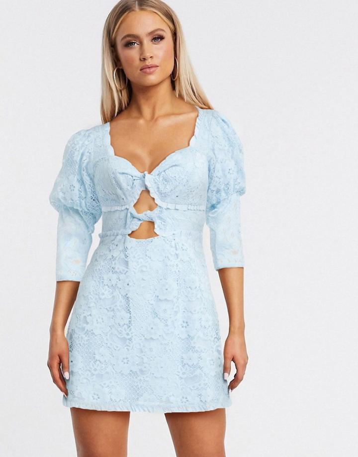 For Love And Lemons Lyla Mini Dress-black