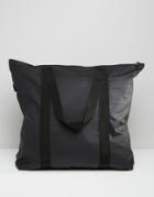 Rains Large Tote Bag In Black - Black