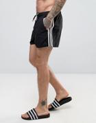 Adidas 3sa Swim Shorts In Mid Length - Black