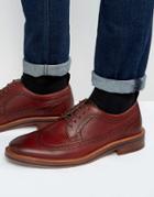Aldo Griama Leather Derby Brogue Shoes - Brown