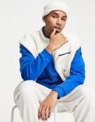 Jack & Jones Originals Oversized Fleece Vest With Pocket Back In Beige-neutral