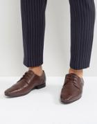 Kg By Kurt Geiger Kenford Brogue Derby Shoes Burgundy Leather - Red