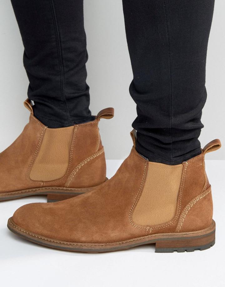 Aldo Andreae Suede Chelsea Boots - Tan