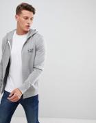 Jack & Jones Zip Thru Hoodie - Gray