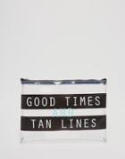 Asos Good Times And Tan Lines Zip Top Bikini Bag - Multi