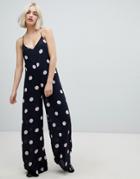 Pepe Jeans Cora Polka Dot Jumpsuit - Navy