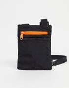 Only & Sons Side Bag With Orange Zip In Black-navy
