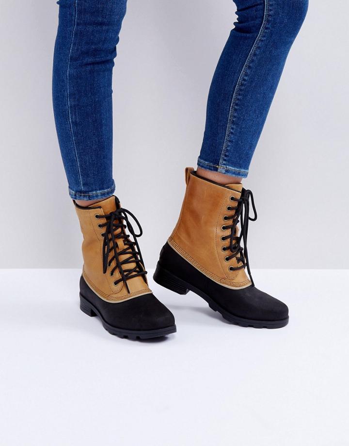 Sorel Emelie 1964 Elk Beige Waterproof Leather Boots - Beige
