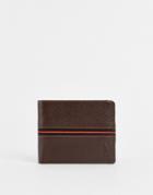 Luke Milled Leather Billfold Wallet-brown