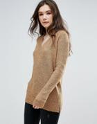 Vero Moda Sweater With V Neck - Brown